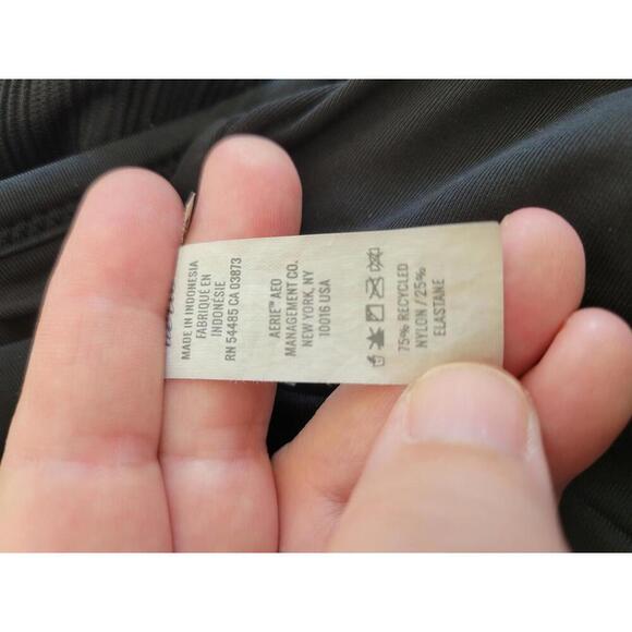 Aerie large black scoop ribbed sports bra - Picture 4 of 5